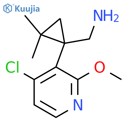 [1-(4-Chloro-2-methoxypyridin-3-yl)-2,2-dimethylcyclopropyl]methanamine structure