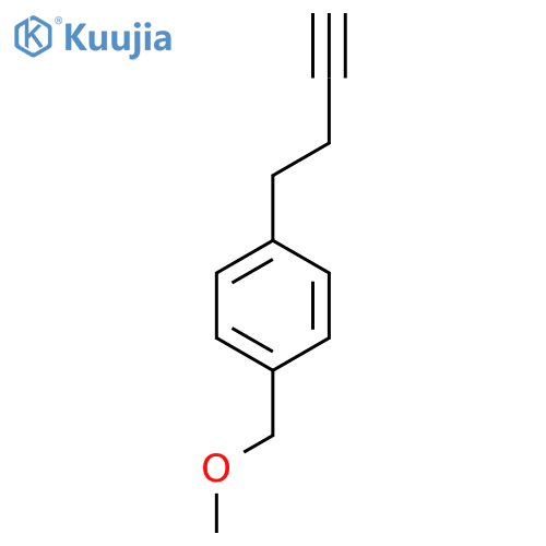 1-(but-3-yn-1-yl)-4-(methoxymethyl)benzene structure