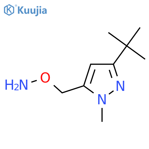 O-(3-tert-butyl-1-methyl-1H-pyrazol-5-yl)methylhydroxylamine structure