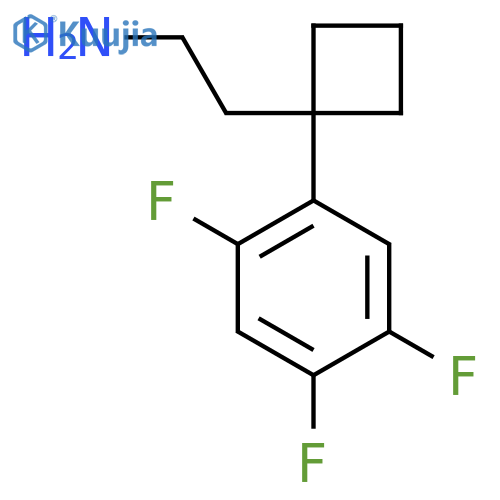 2-1-(2,4,5-trifluorophenyl)cyclobutylethan-1-amine structure