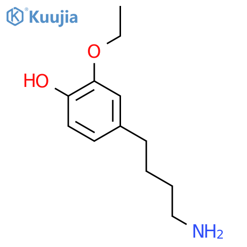 4-(4-aminobutyl)-2-ethoxyphenol structure