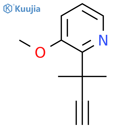 3-methoxy-2-(2-methylbut-3-yn-2-yl)pyridine structure