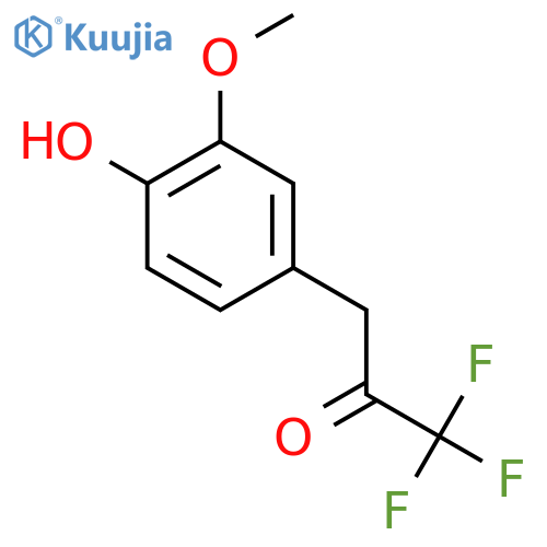 1,1,1-trifluoro-3-(4-hydroxy-3-methoxyphenyl)propan-2-one structure