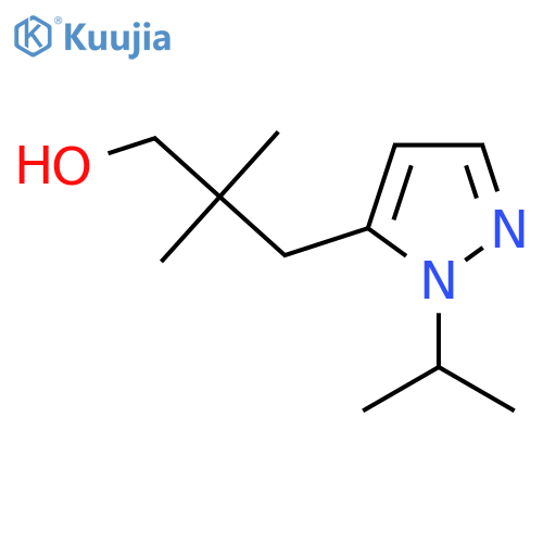2,2-dimethyl-3-1-(propan-2-yl)-1H-pyrazol-5-ylpropan-1-ol structure