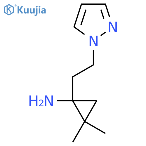 2,2-dimethyl-1-2-(1H-pyrazol-1-yl)ethylcyclopropan-1-amine structure