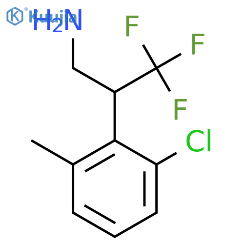 2-(2-chloro-6-methylphenyl)-3,3,3-trifluoropropan-1-amine structure