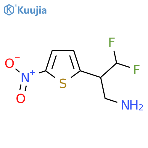 3,3-Difluoro-2-(5-nitrothiophen-2-yl)propan-1-amine structure