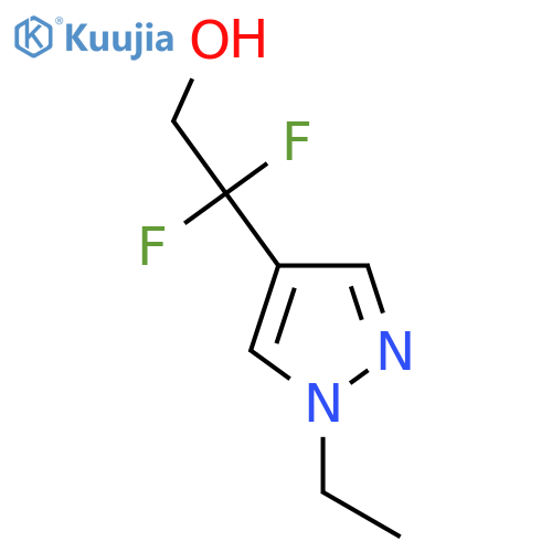 2-(1-ethyl-1H-pyrazol-4-yl)-2,2-difluoroethan-1-ol structure