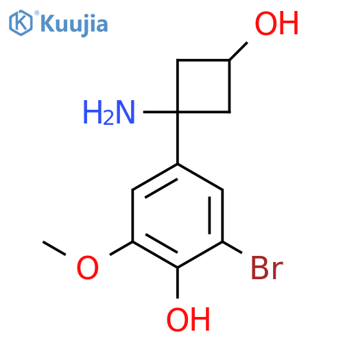 4-(1-amino-3-hydroxycyclobutyl)-2-bromo-6-methoxyphenol structure