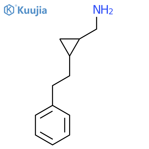 2-(2-phenylethyl)cyclopropylmethanamine structure