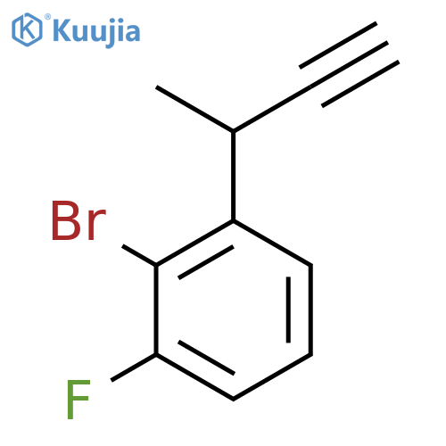 2-Bromo-1-(but-3-yn-2-yl)-3-fluorobenzene structure