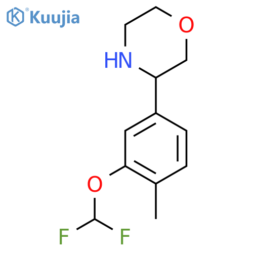 3-3-(difluoromethoxy)-4-methylphenylmorpholine structure