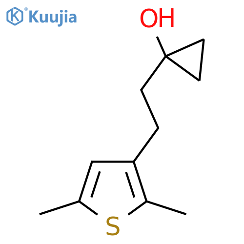 1-2-(2,5-dimethylthiophen-3-yl)ethylcyclopropan-1-ol structure