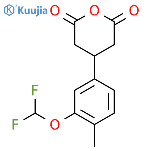 4-3-(difluoromethoxy)-4-methylphenyloxane-2,6-dione structure
