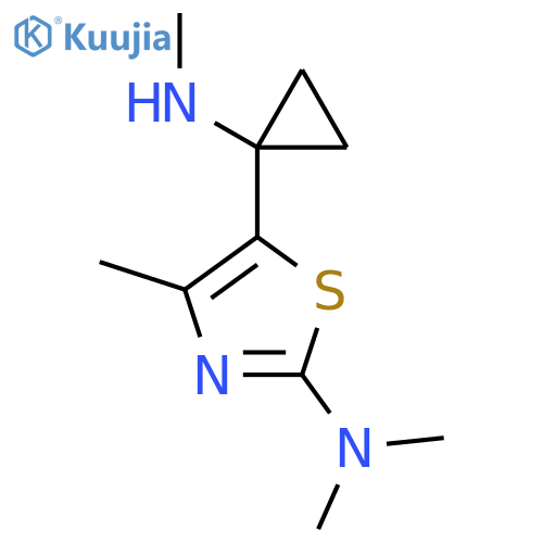 N,N,4-trimethyl-5-1-(methylamino)cyclopropyl-1,3-thiazol-2-amine structure
