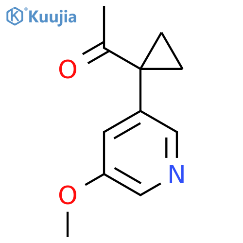 1-1-(5-methoxypyridin-3-yl)cyclopropylethan-1-one structure