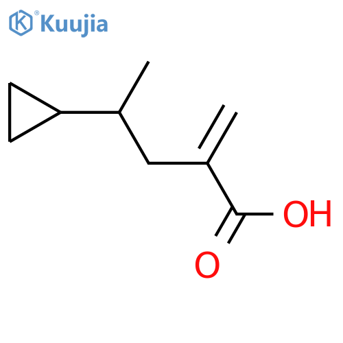 4-cyclopropyl-2-methylidenepentanoic acid structure