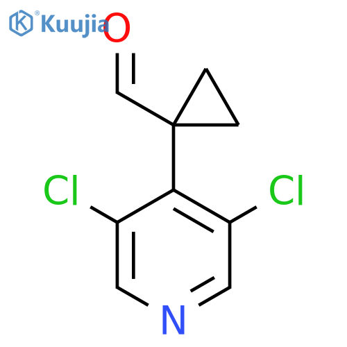 1-(3,5-dichloropyridin-4-yl)cyclopropane-1-carbaldehyde structure
