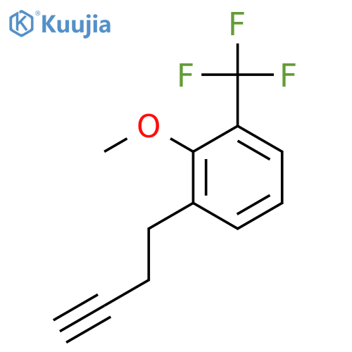 1-(but-3-yn-1-yl)-2-methoxy-3-(trifluoromethyl)benzene structure
