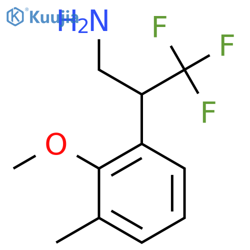 3,3,3-trifluoro-2-(2-methoxy-3-methylphenyl)propan-1-amine structure