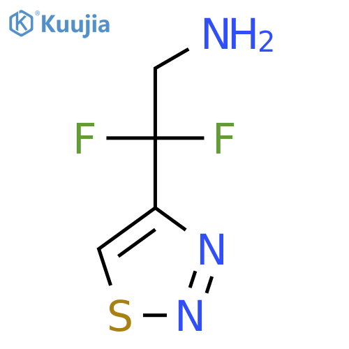 2,2-difluoro-2-(1,2,3-thiadiazol-4-yl)ethan-1-amine structure