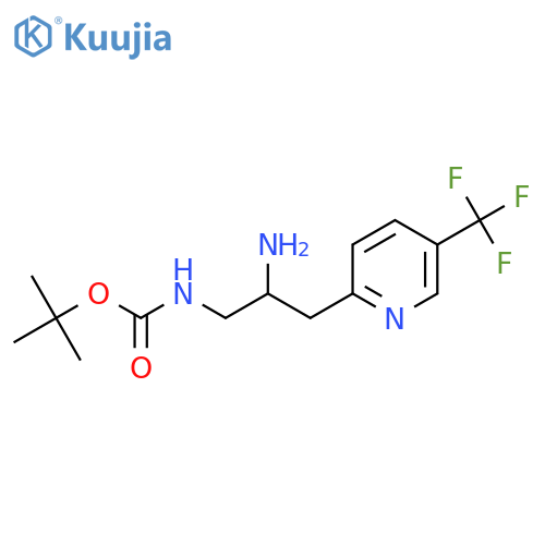 tert-butyl N-{2-amino-3-5-(trifluoromethyl)pyridin-2-ylpropyl}carbamate structure