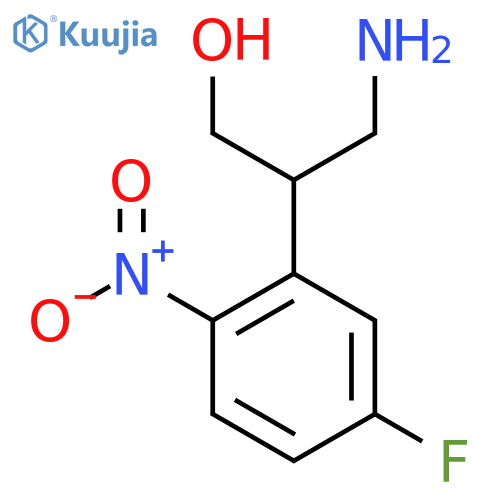 3-amino-2-(5-fluoro-2-nitrophenyl)propan-1-ol structure