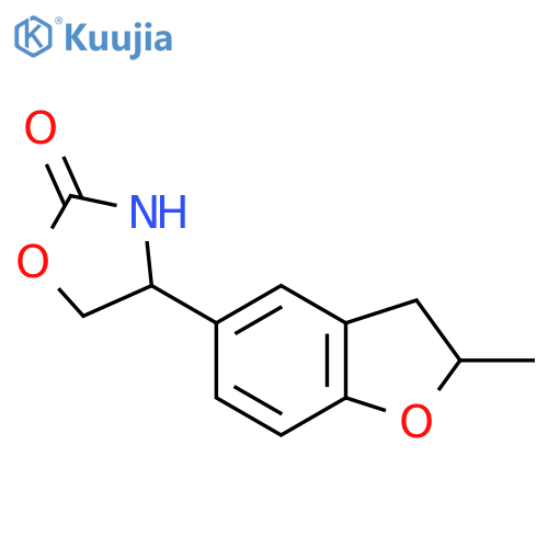 4-(2-methyl-2,3-dihydro-1-benzofuran-5-yl)-1,3-oxazolidin-2-one structure