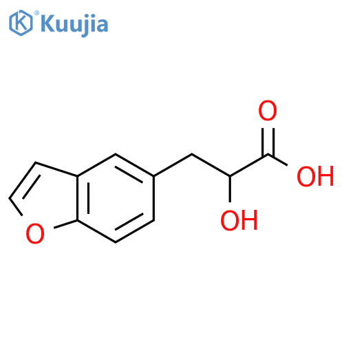 3-(1-benzofuran-5-yl)-2-hydroxypropanoic acid structure