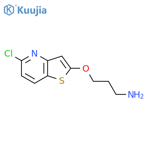 3-({5-chlorothieno3,2-bpyridin-2-yl}oxy)propan-1-amine structure