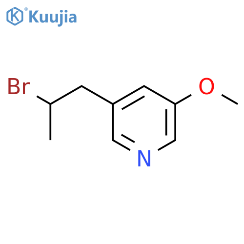 3-(2-bromopropyl)-5-methoxypyridine structure