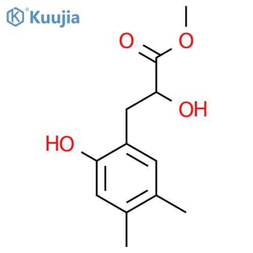 methyl 2-hydroxy-3-(2-hydroxy-4,5-dimethylphenyl)propanoate structure