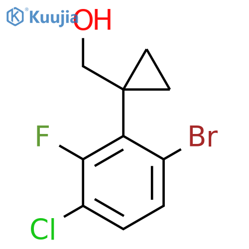 1-(6-bromo-3-chloro-2-fluorophenyl)cyclopropylmethanol structure