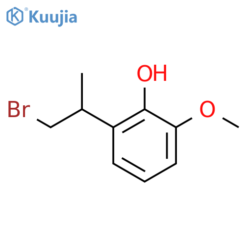 2-(1-bromopropan-2-yl)-6-methoxyphenol structure