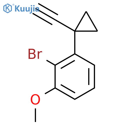 2-bromo-1-(1-ethynylcyclopropyl)-3-methoxybenzene structure
