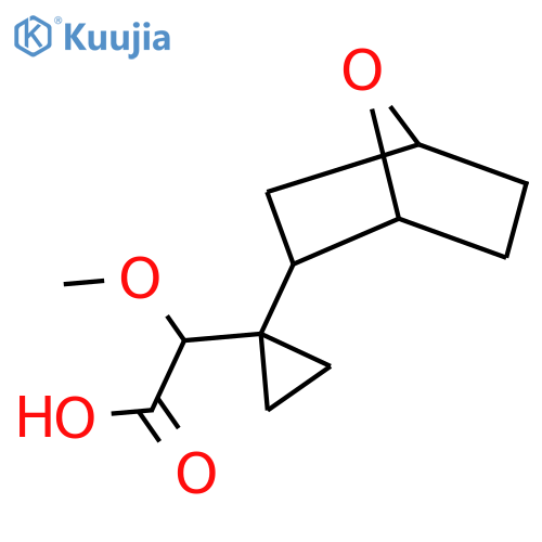 2-methoxy-2-(1-{7-oxabicyclo2.2.1heptan-2-yl}cyclopropyl)acetic acid structure