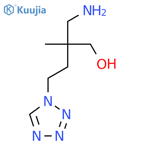 2-(aminomethyl)-2-methyl-4-(1H-1,2,3,4-tetrazol-1-yl)butan-1-ol structure
