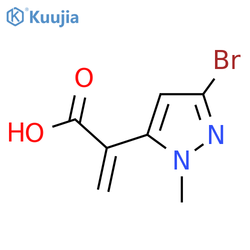2-(3-bromo-1-methyl-1H-pyrazol-5-yl)prop-2-enoic acid structure