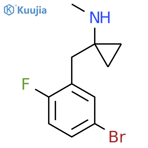 1-(5-bromo-2-fluorophenyl)methyl-N-methylcyclopropan-1-amine structure