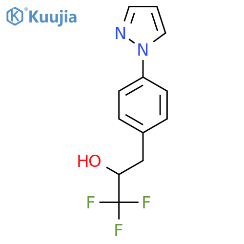 1,1,1-trifluoro-3-4-(1H-pyrazol-1-yl)phenylpropan-2-ol structure