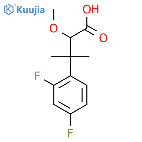 3-(2,4-Difluorophenyl)-2-methoxy-3-methylbutanoic acid structure