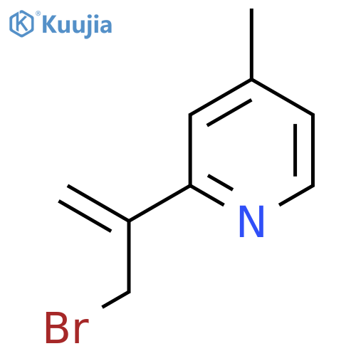 2-(3-bromoprop-1-en-2-yl)-4-methylpyridine structure