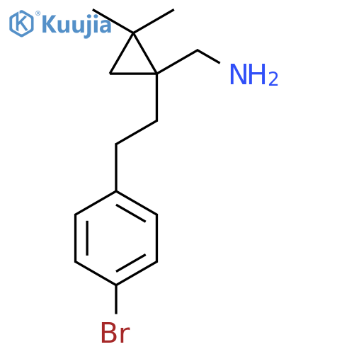 {1-2-(4-bromophenyl)ethyl-2,2-dimethylcyclopropyl}methanamine structure