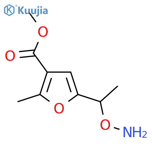methyl 5-1-(aminooxy)ethyl-2-methylfuran-3-carboxylate structure