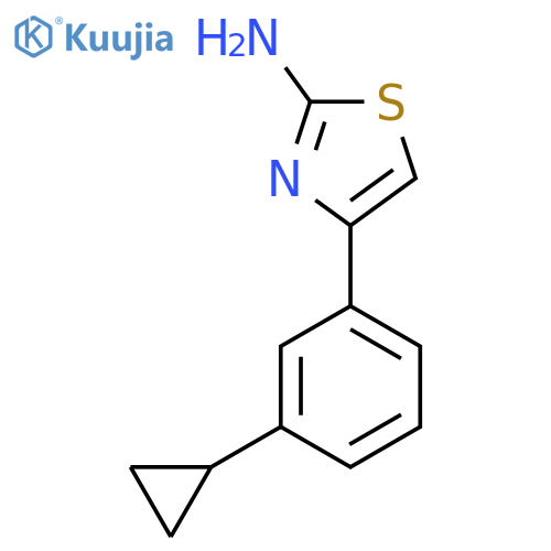 4-(3-cyclopropylphenyl)-1,3-thiazol-2-amine structure