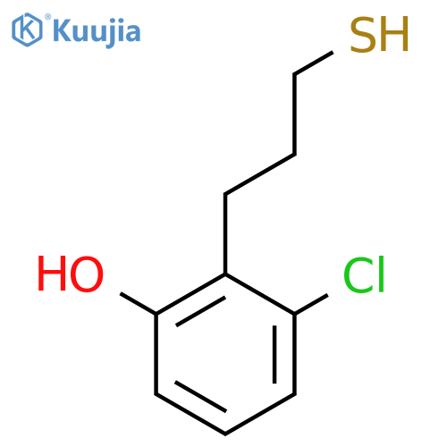 3-chloro-2-(3-sulfanylpropyl)phenol structure