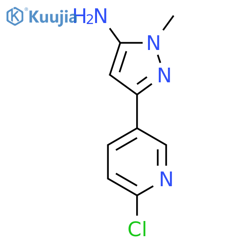 3-(6-chloropyridin-3-yl)-1-methyl-1H-pyrazol-5-amine structure