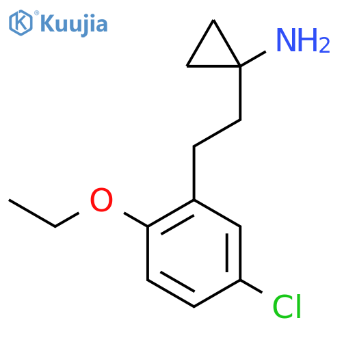 1-2-(5-chloro-2-ethoxyphenyl)ethylcyclopropan-1-amine structure