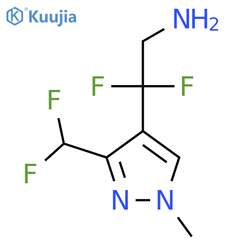 2-3-(difluoromethyl)-1-methyl-1H-pyrazol-4-yl-2,2-difluoroethan-1-amine structure