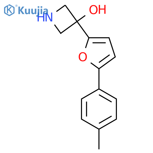 3-5-(4-methylphenyl)furan-2-ylazetidin-3-ol structure